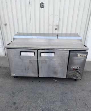 Supra 67 inch Pizza Prep Table w/ Refrigerated Base, 115v Working