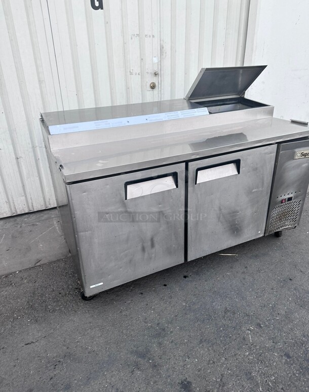 Supra 67 inch Pizza Prep Table w/ Refrigerated Base, 115v Working - Image 3 of 6