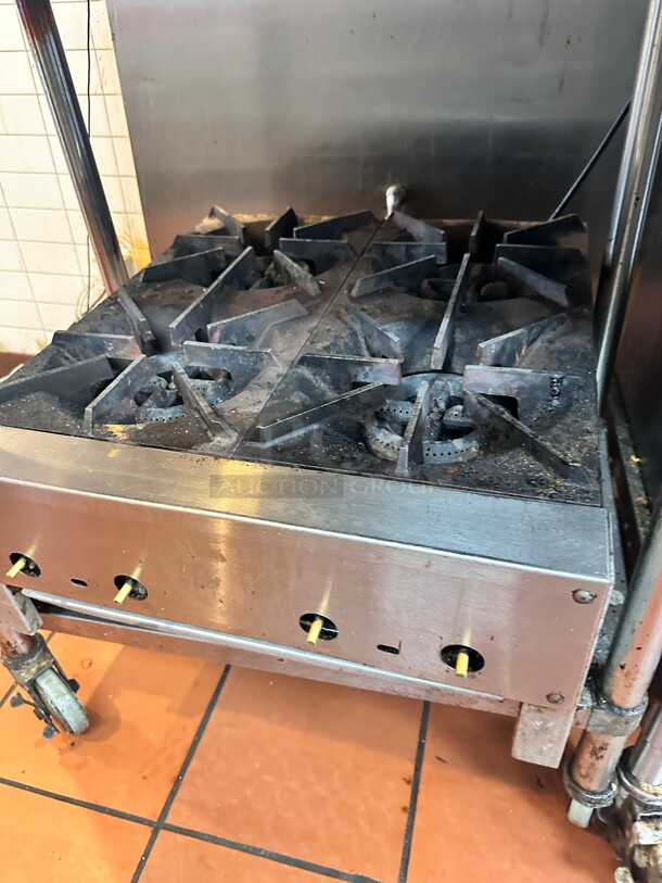 Wolf Commercial Gas 4 Burner Tested and Working - Image 3 of 4