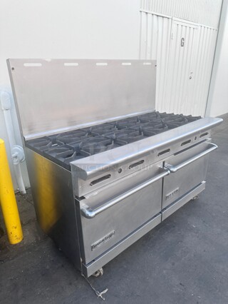Fully Refurbished American Range AR-10  10 Burner Gas Range w/ (2) Standard Ovens Working
