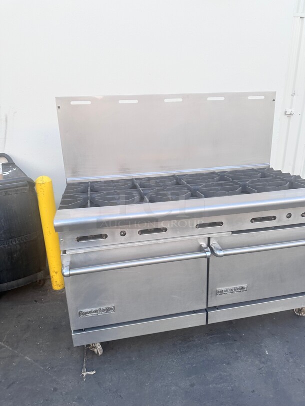 Fully Refurbished American Range AR-10  10 Burner Gas Range w/ (2) Standard Ovens Working - Image 3 of 10