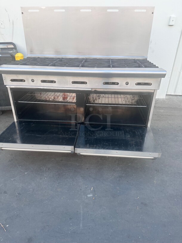 Fully Refurbished American Range AR-10  10 Burner Gas Range w/ (2) Standard Ovens Working - Image 10 of 10