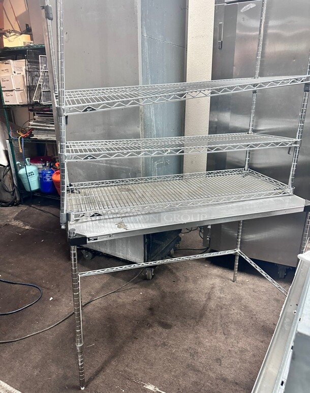 Commercial Stainless Steel Table With Two Over Shelves NSF - Image 2 of 2