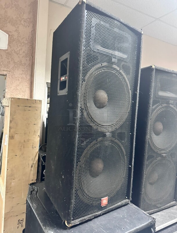 JBL SF25 PA Speakers. each w 2- 15" and Horn Speakers, GREAT Sound - Image 2 of 7