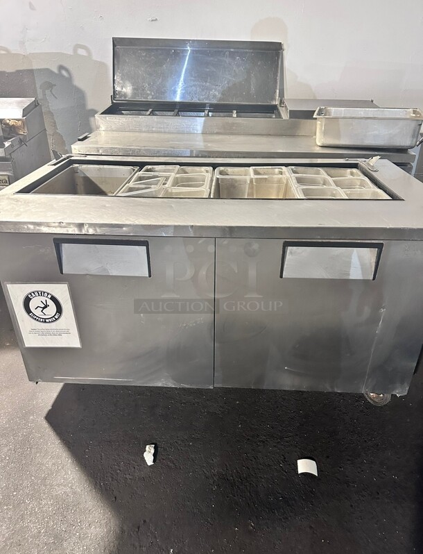 Working True AQ-60-24M 60 inch Sandwich/Salad Prep Table w/ Refrigerated Base, 115v  - Image 1 of 6