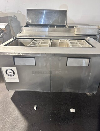 Working True AQ-60-24M 60 inch Sandwich/Salad Prep Table w/ Refrigerated Base, 115v 