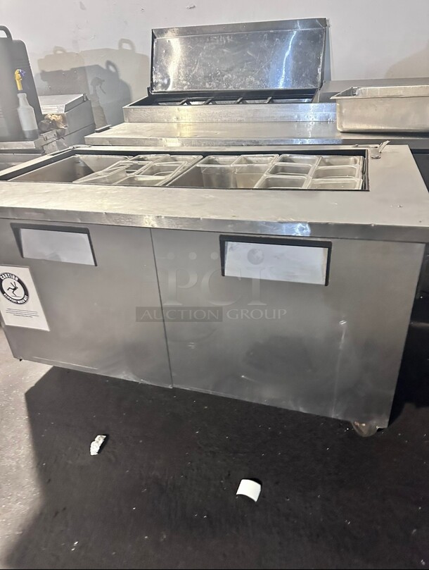 Working True AQ-60-24M 60 inch Sandwich/Salad Prep Table w/ Refrigerated Base, 115v  - Image 3 of 6