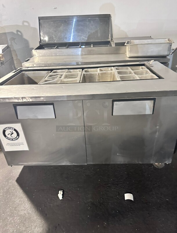 Working True AQ-60-24M 60 inch Sandwich/Salad Prep Table w/ Refrigerated Base, 115v  - Image 4 of 6