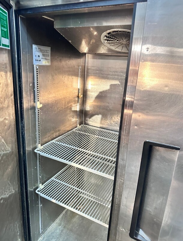 Turbo Air M3R47-2 51 inch Two Section Reach In Refrigerator, (2) Left/Right Hinge Solid Doors, 115v Working  - Image 7 of 7