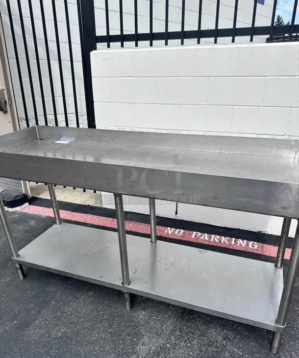 Commercial Heavy Duty Stainless Steel 72 inch Mixing Table NSF - Image 2 of 6