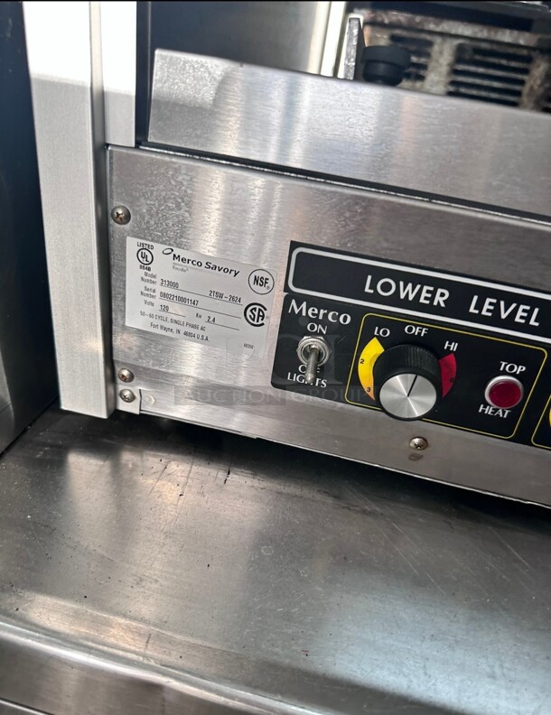 New Merco Savory 2TSW-2624 19 1/5 inch W Freestanding Warming Unit w/ (2) Shelves & (6) Trays - 120v Working - Image 2 of 6