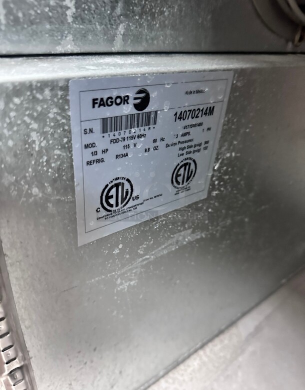 Late Model Fagor Refrigeration FDD-79-N Draft Beer Cooler 115 Volt Working - Image 7 of 8