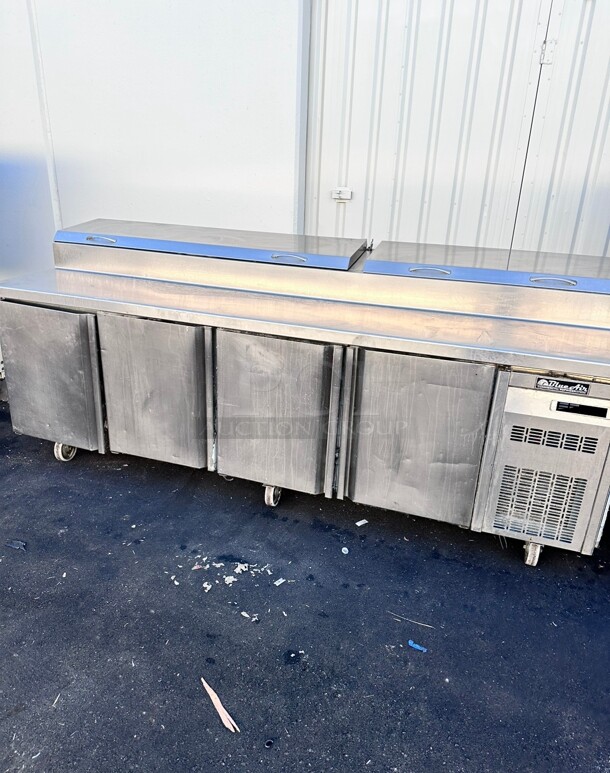 Blue Air BCPP-100 100 inch Wide 3 Door Pizza Prep Table 115 Volt - Image 1 of 7