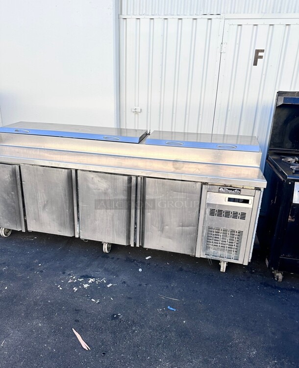 Blue Air BCPP-100 100 inch Wide 3 Door Pizza Prep Table 115 Volt - Image 2 of 7