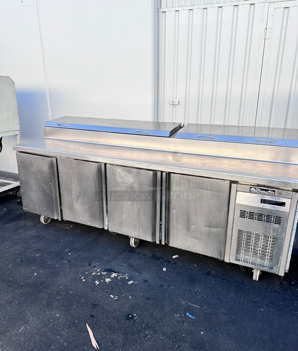 Blue Air BCPP-100 100 inch Wide 3 Door Pizza Prep Table 115 Volt - Image 3 of 7