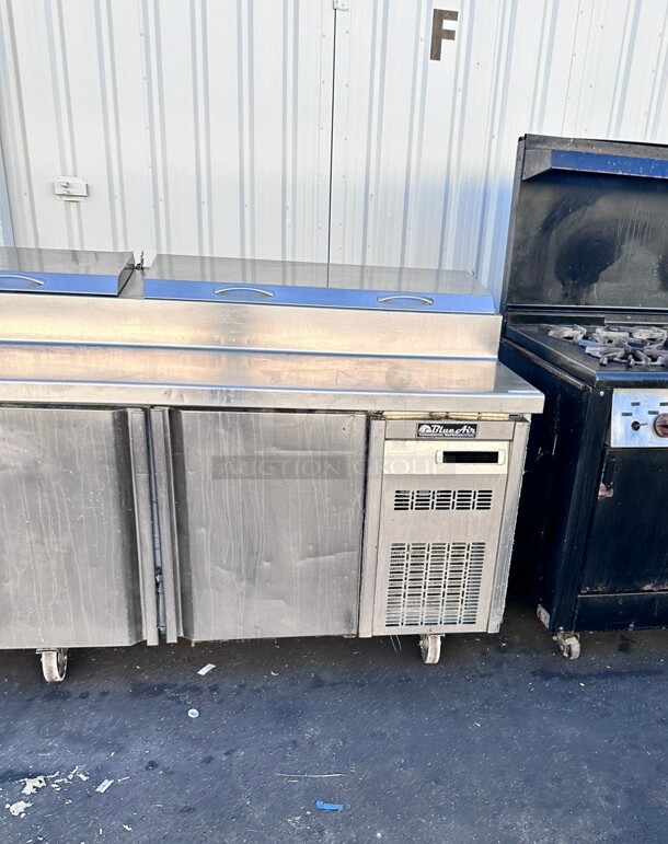 Blue Air BCPP-100 100 inch Wide 3 Door Pizza Prep Table 115 Volt - Image 4 of 7