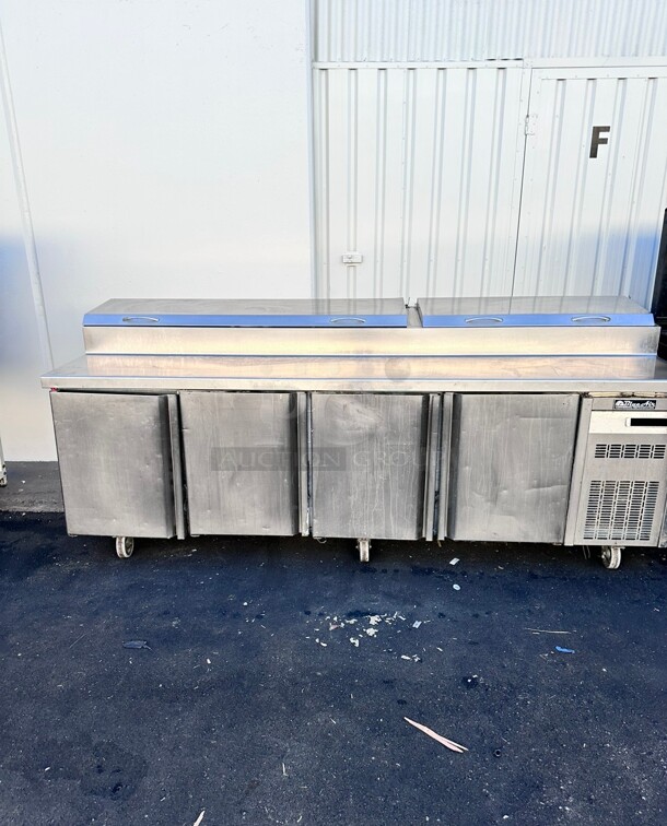 Blue Air BCPP-100 100 inch Wide 3 Door Pizza Prep Table 115 Volt - Image 5 of 7