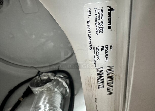 Amana 6.5-cu ft Electric Dryer (White) 115/220 Volt 1 Phase - Image 4 of 6
