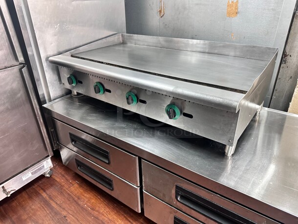Fully Refurbished 48 Inch Gas Flat Griddle Working - Image 2 of 8