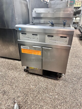 Late Model Frymaster FPGL230CA  Gas Fryer Battery w/ Built-in Filtration
(2) 30 lb capacity Working