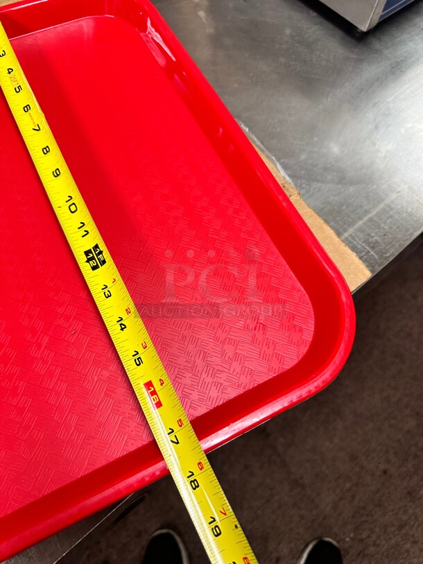 New Carlisle CT141803 Plastic Cafeteria Tray - 17 4/5L x 14W, Red - Image 4 of 7