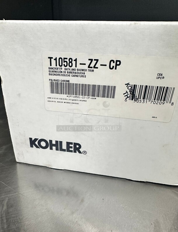 New Kohler K-T10581-4 Bath and Shower Faucet Trim, 2.5 gpm, 1-Handle, Polished Chrome - Image 3 of 4