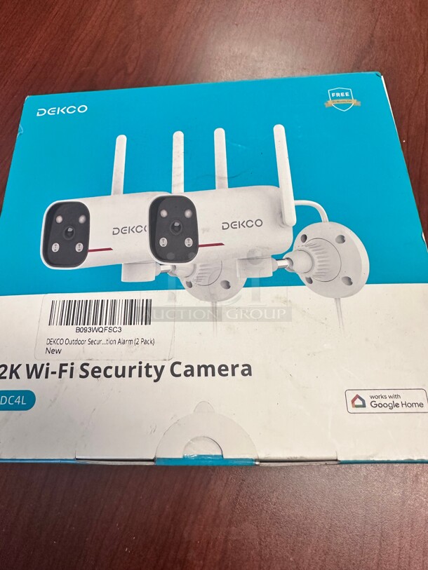 New DEKCO 2 Pack Outdoor Security Camera with 2K Color Night Vision Working - Image 4 of 5