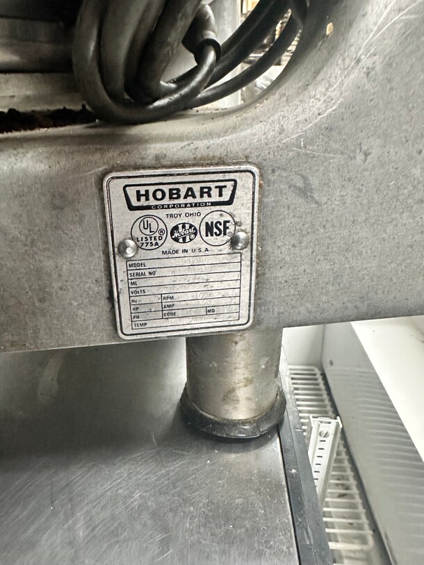 Working Hobart 84145-1 1 Speed 1/2HP Buffalo Chopper Food Processor w/ Side Discharge, 115v - Image 6 of 7