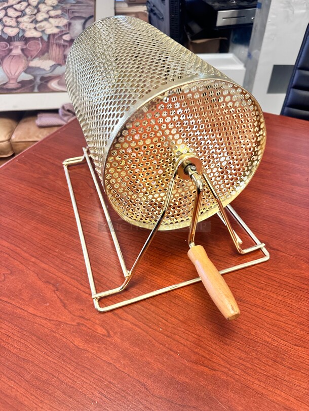 Raffle Drum, Professional Brass Plated Raffle Ticket Spinning Cage with Wooden Turning Handle
15x12x12 - Image 3 of 5