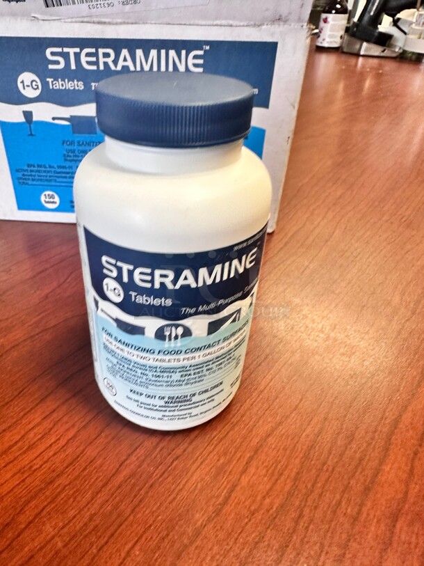 New Edwards-Councilor 1G Steramine Sanitizing Tablets, 150 Tablets per Bottle - Image 5 of 6
