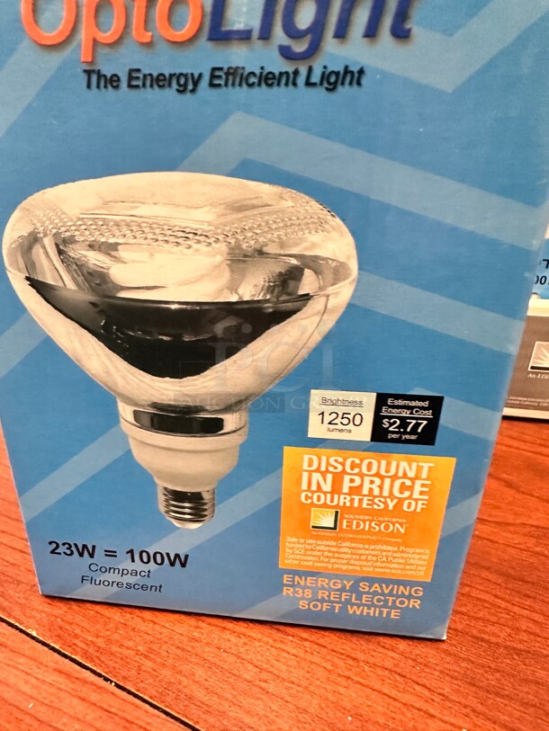 New BRAND NEW OPTOLIGHT CFL Bulbs 23W = 100W equivalent Model# OP-R38-23W 120V Working - Image 4 of 8