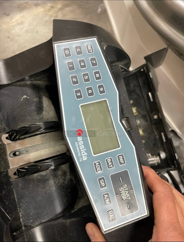 Late Model Cassida Advantec 75 UV Heavy-Duty Bill Counter with Value count and UV Counterfeit Working - Image 3 of 6