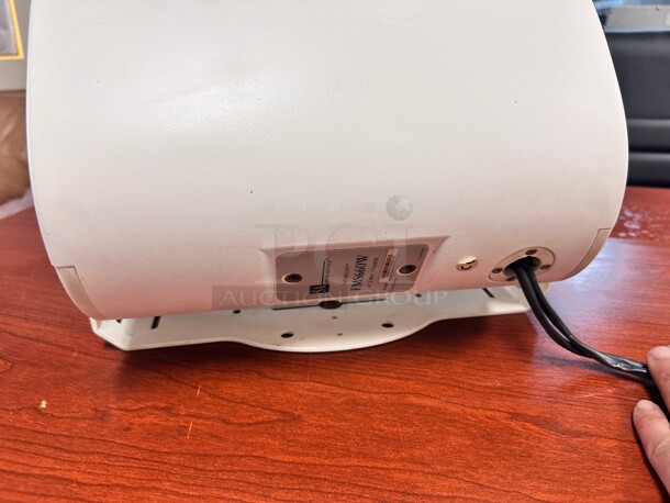 Sound Advance FMS660W 6-1/2 inch 70/100V 8 Ohm 2-Way Indoor/Outdoor Speaker White working With Mounting Bracket  - Image 6 of 7