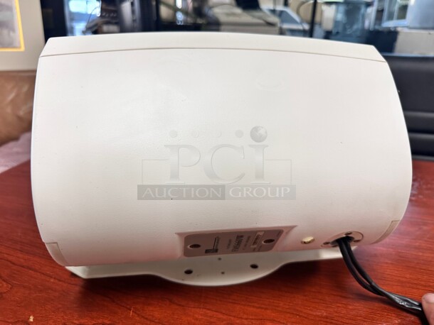 Sound Advance FMS660W 6-1/2 inch 70/100V 8 Ohm 2-Way Indoor/Outdoor Speaker White working With Mounting Bracket  - Image 7 of 7
