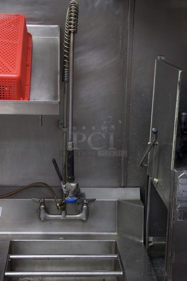 Stainless Steel Left Side Soil Table With Faucet, Pre-Rinse Unit, Removable Rail For Sliding Racks. - Image 3 of 5