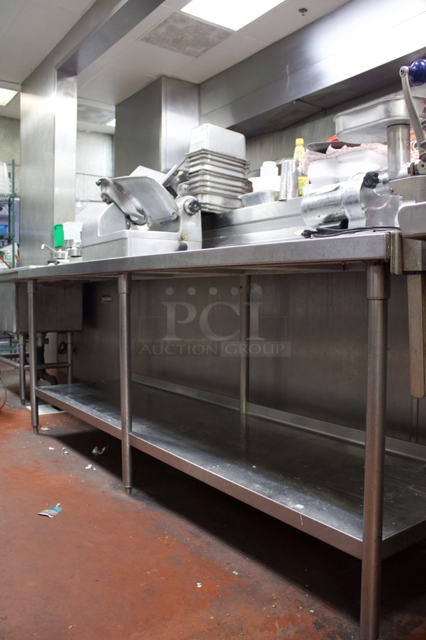 96" Stainless Steel Work Table With Under-shelf & No. 1 Can Opener.  - Image 5 of 9