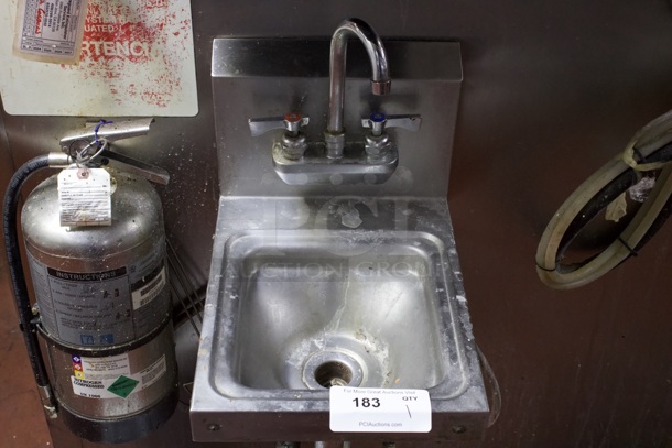 SWEET! Advance Tabco 7-PS-23 Space Saving Hand Sink with Splash Mount Faucet - 12" x 16" x 13" - Image 4 of 4