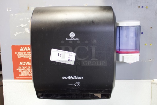 Georgia-Pacific enMotion Electronic Touch-Free Automatic Hand Towel Dispenser With Soap Dispenser.  - Image 1 of 1