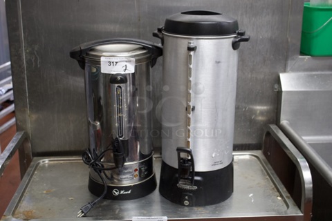 (2) Percolator Coffee Makers. 2x Your BId