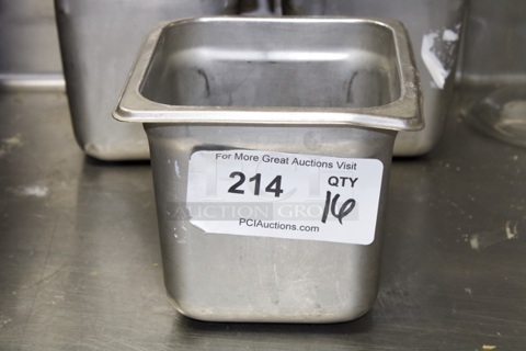 Stainless Steel 1/6 Pans x 6"