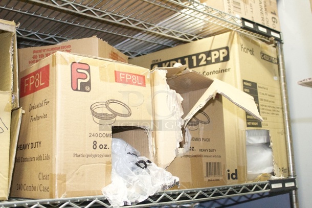 2 Shelves Full Of To-Go Containers. - Image 2 of 3