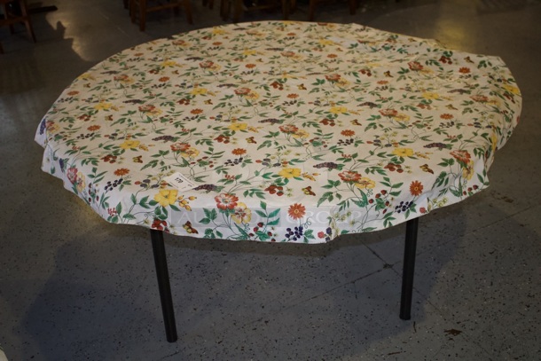 Round 5ft Dining Table With 4 Legs. 60x29 - Image 4 of 4