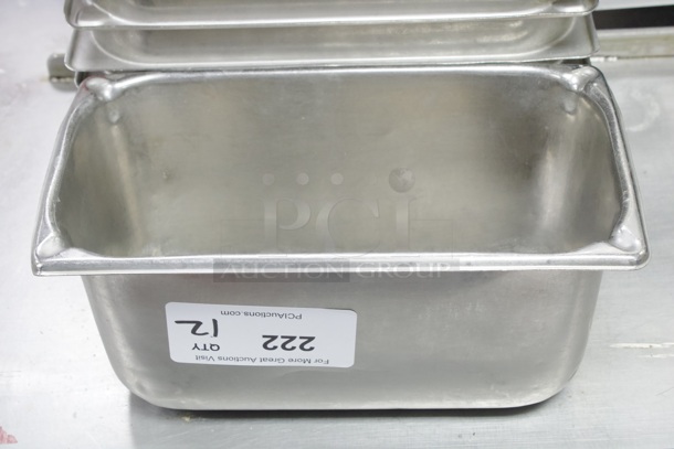 Stainless Steel 1/3 Pans x 6". 12x Your Bid - Image 2 of 3