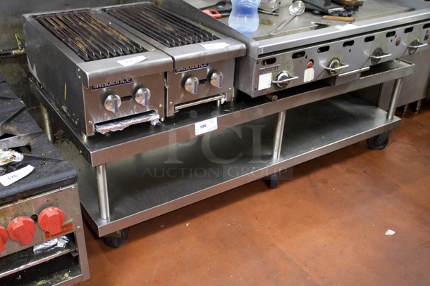 HEAVY DUTY! Equipment Stand On Commercial Casters With Under-Shelf. 
72x30x21 - Image 3 of 4