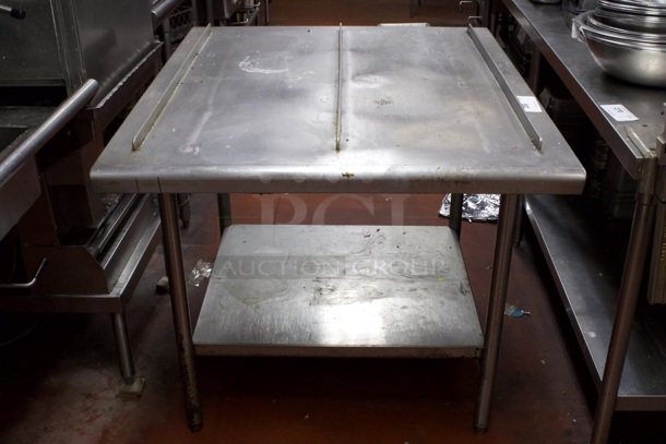 Steel Table With Rails And Under-Shelf. 42x36x36 - Image 2 of 5