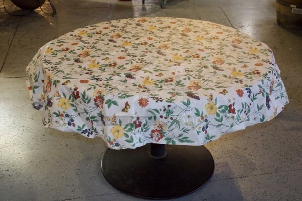 AWESOME! Round Wood Dining Table With Column Stand And Round Weighted Base. 48x29 - Image 6 of 6