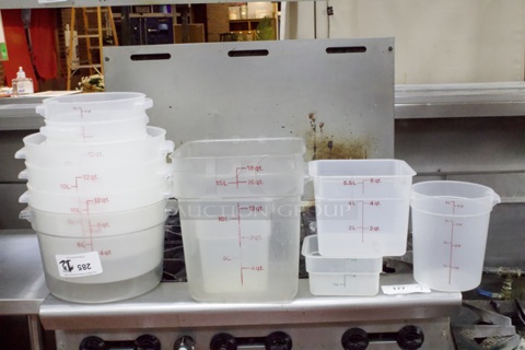 Graduated Round and Square Ingredients Containers. 12x Your Bid