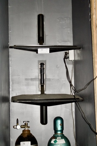 Wall Mounted Articulating Shelves. 2x Your Bid 