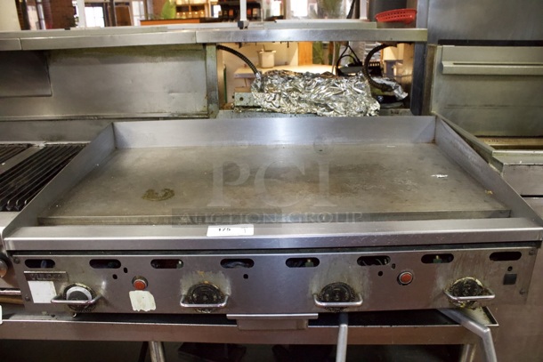 Vulcan MSA48-101 48" Countertop Natural Gas Griddle with Snap Action Thermostatic Controls - 108,000 BTU. TESTED. WORKING! Missing 2 Controls - Image 2 of 2