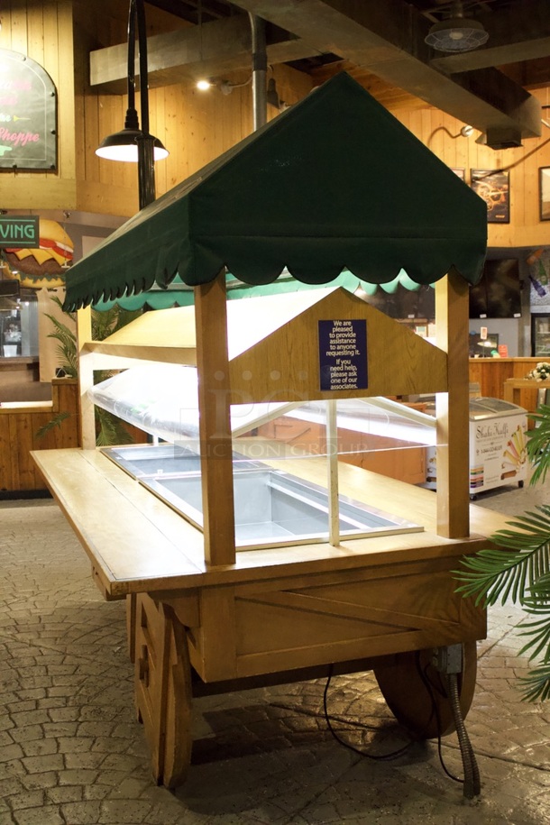 Salad / Cold Topping Bar With 2 Drop-In Cold Wells. Tested. In Perfect Working Order. 115v
Cold Well 1 Dimensions: 56x26
Cold Well 2 Dimensions: 43-1/2x26  - Image 5 of 6
